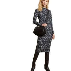 NEW TED BAKER Liniee Bodycon Animal Print Knit Dress Long Sleeves Ted Size 2‎